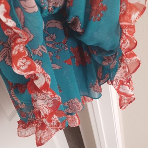 MISA Los Angeles Camila Dress Teal Paisley XS-M NWT - Picture 13 of 15